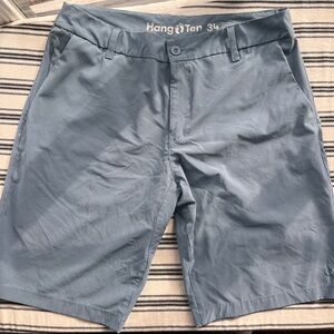 Hang Ten Men's Slate Blue Flat Front Shorts